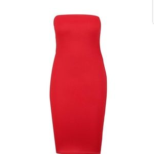 Bandeau Bodycon Midi Dress